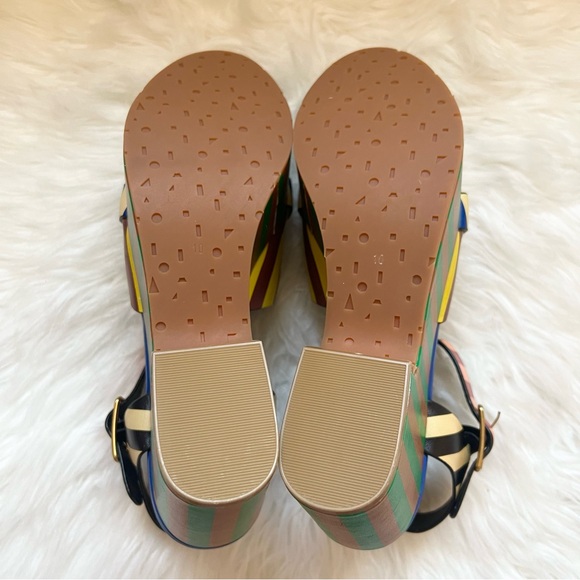 New! CHARLOTTE STONE Raf Chunky Platform Sandals in Stripe Multi - Picture 14 of 16